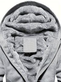 Winter Warm Fleece Jacket with Hood - Dario-Burgundy-S-State of Style