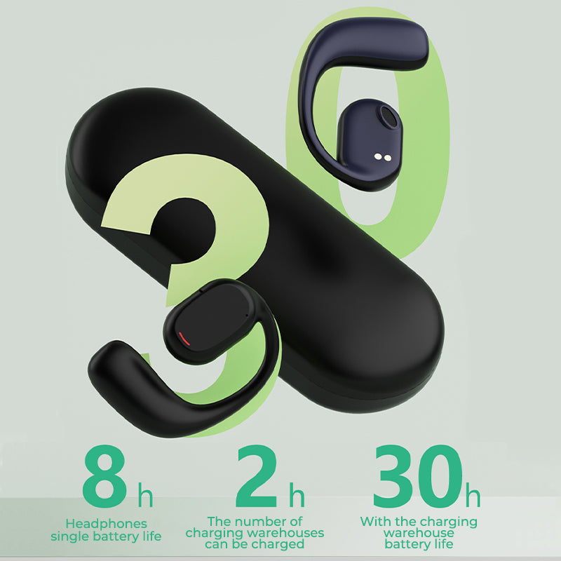 Wireless Earbuds with Open Design - AirBeat Flex-Black-State of Style