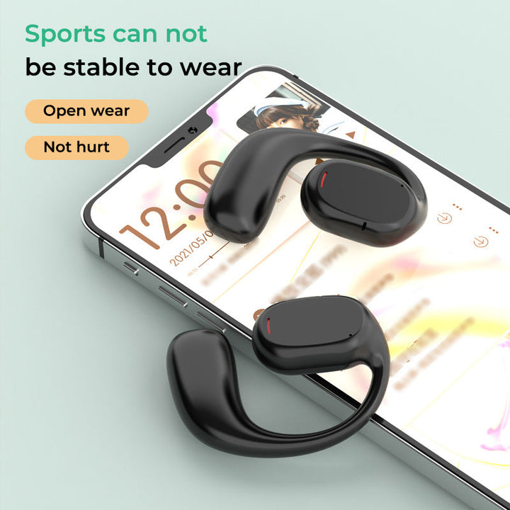 Wireless Earbuds with Open Design - AirBeat Flex-Black-State of Style