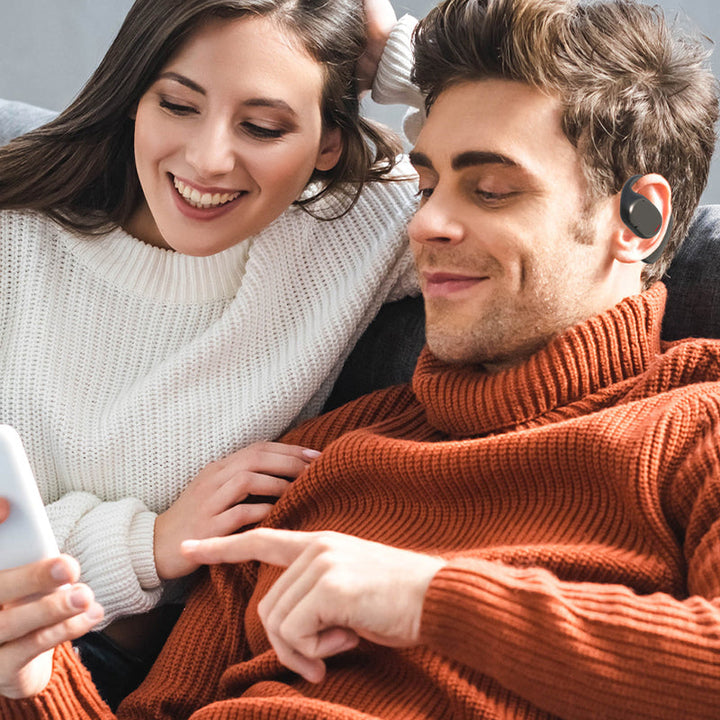 Wireless Earbuds with Open Design - AirBeat Flex-Black-State of Style