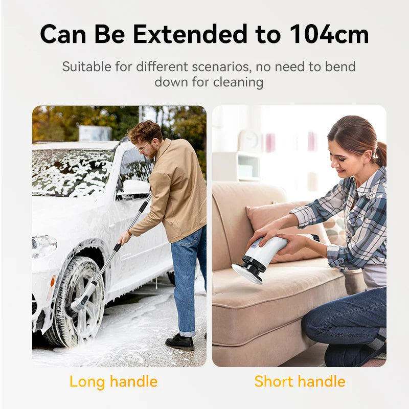 Wireless Electric Cleaning Brush with 7 Cleaning Heads - SpinClean-State of Style