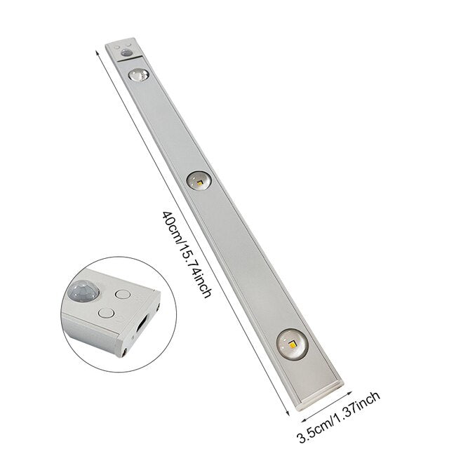 Wireless LED Fixture with Motion Sensor – LumiSense-Silver-20cm-State of Style