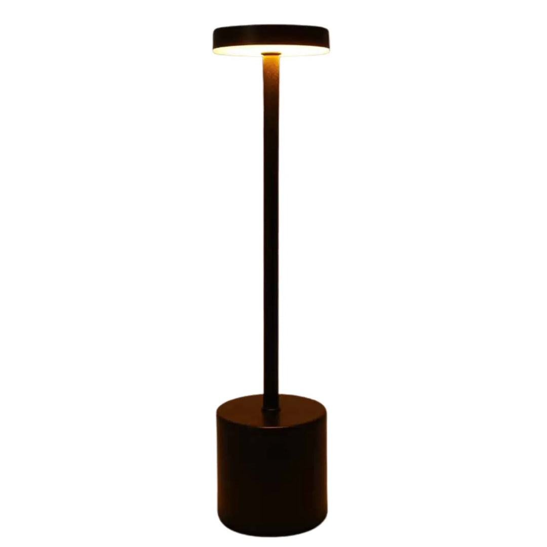 Wireless Metal LED Table Lamp - LumiMetal-Black-State of Style