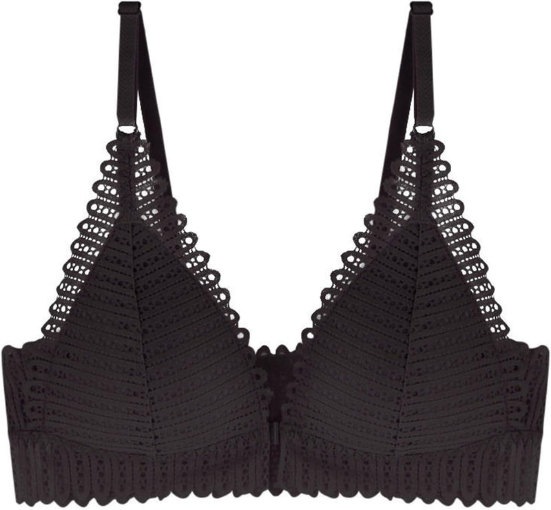 Wireless Plus Size Lace Push-Up Bra – Comfort Meets Elegance-Black-8AB-State of Style
