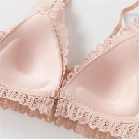Wireless Plus Size Lace Push-Up Bra – Comfort Meets Elegance-Blue-8AB-State of Style
