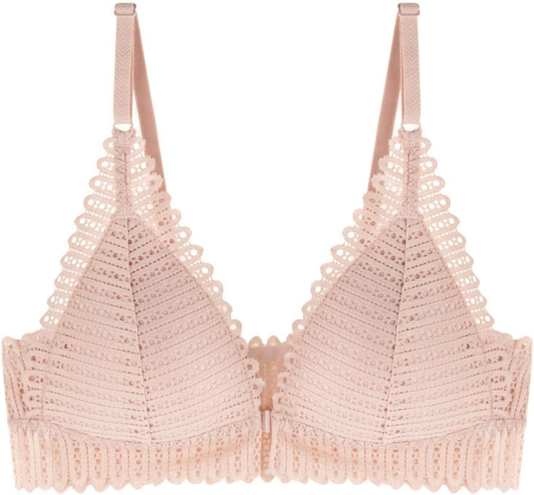 Wireless Plus Size Lace Push-Up Bra – Comfort Meets Elegance-Nude-8AB-State of Style