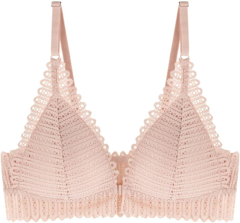 Wireless Plus Size Lace Push-Up Bra – Comfort Meets Elegance-Nude-8AB-State of Style