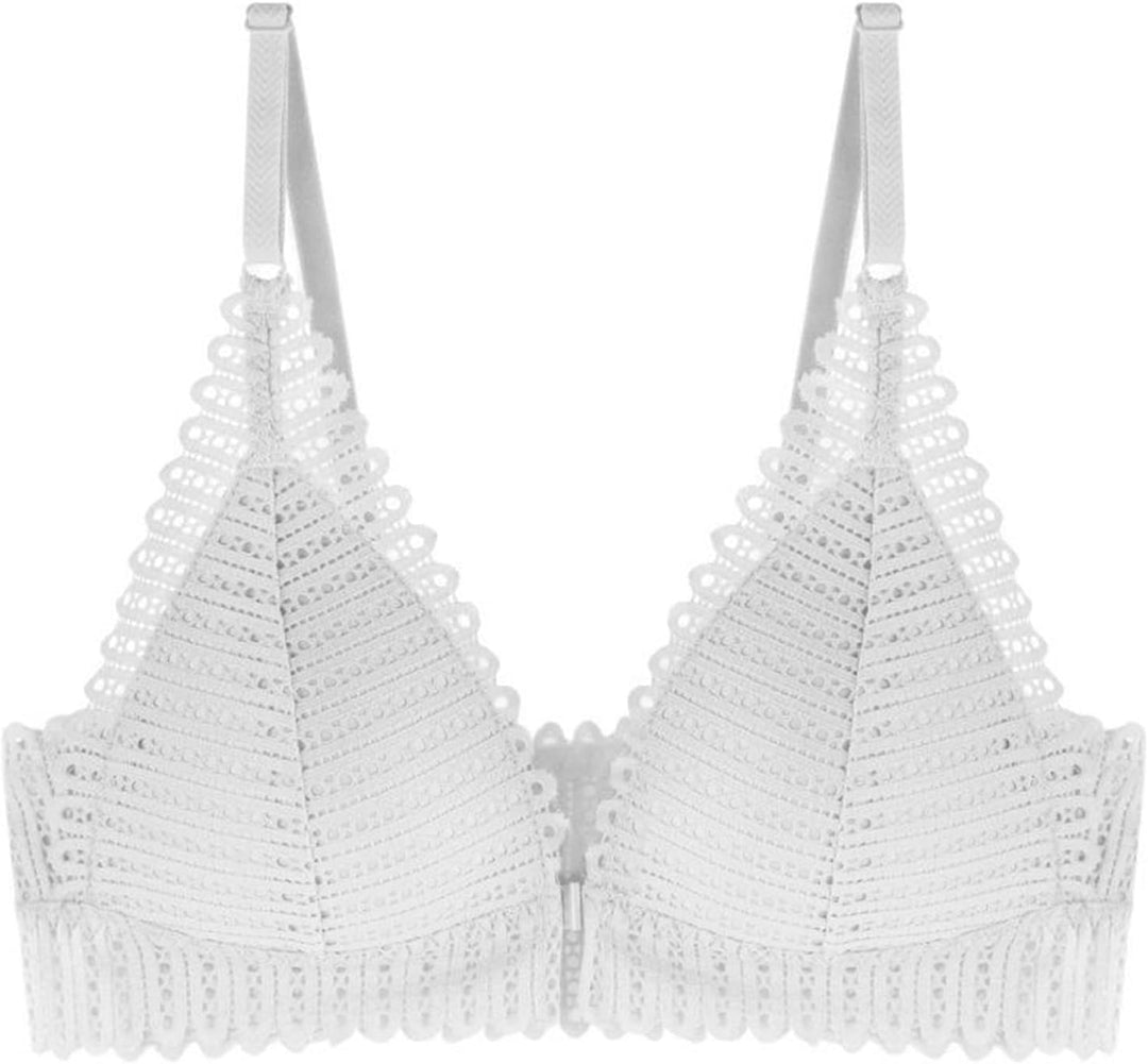 Wireless Plus Size Lace Push-Up Bra – Comfort Meets Elegance-White-8AB-State of Style