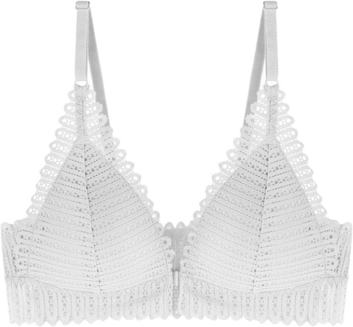Wireless Plus Size Lace Push-Up Bra – Comfort Meets Elegance-White-8AB-State of Style