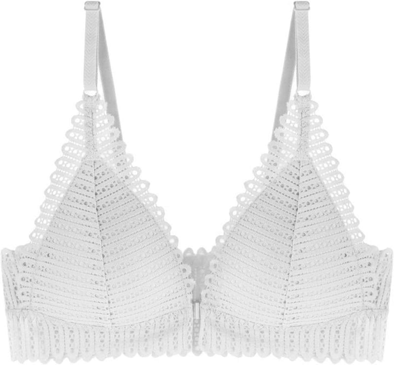 Wireless Plus Size Lace Push-Up Bra – Comfort Meets Elegance-White-8AB-State of Style