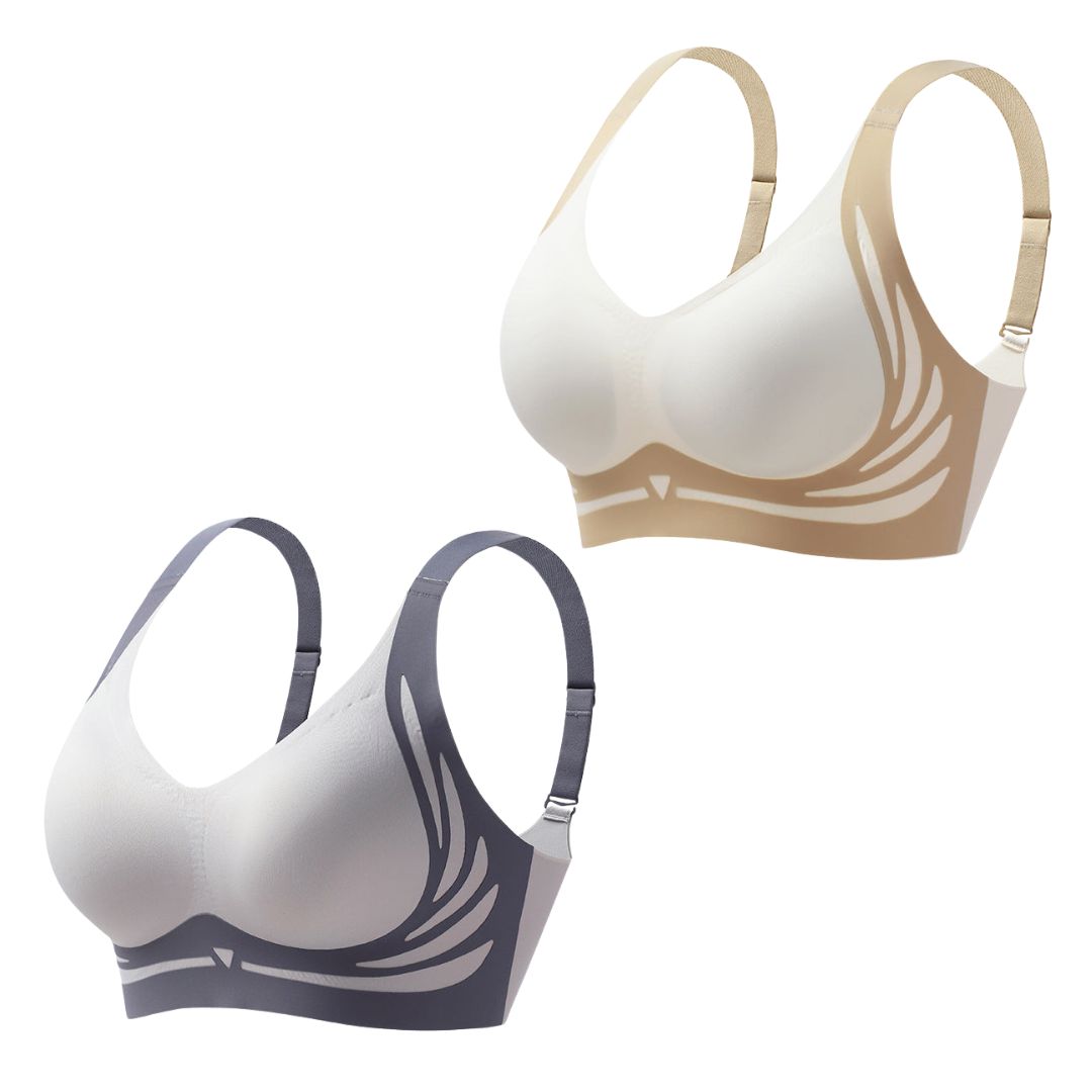 Wireless Push-up Bra – ComfortLift-Blue + Beige (2PCS)-M(BC)(45-55KG)-State of Style