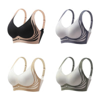 Wireless Push-up Bra – ComfortLift-Green+Beige+Black+Blue (4PCS)-M(BC)(45-55KG)-State of Style