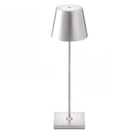 Wireless Rechargeable Table Lamp - Lumière Monsieur-Silver-State of Style