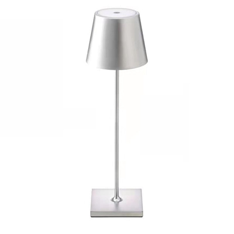 Wireless Rechargeable Table Lamp - Lumière Monsieur-Silver-State of Style