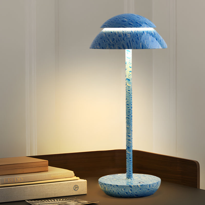 Wireless Rechargeable Table Lamp with LED Lighting – GlowBeam-Blue-State of Style