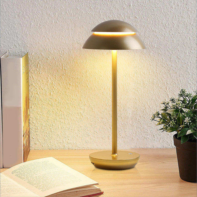 Wireless Rechargeable Table Lamp with LED Lighting – GlowBeam-Gold-State of Style