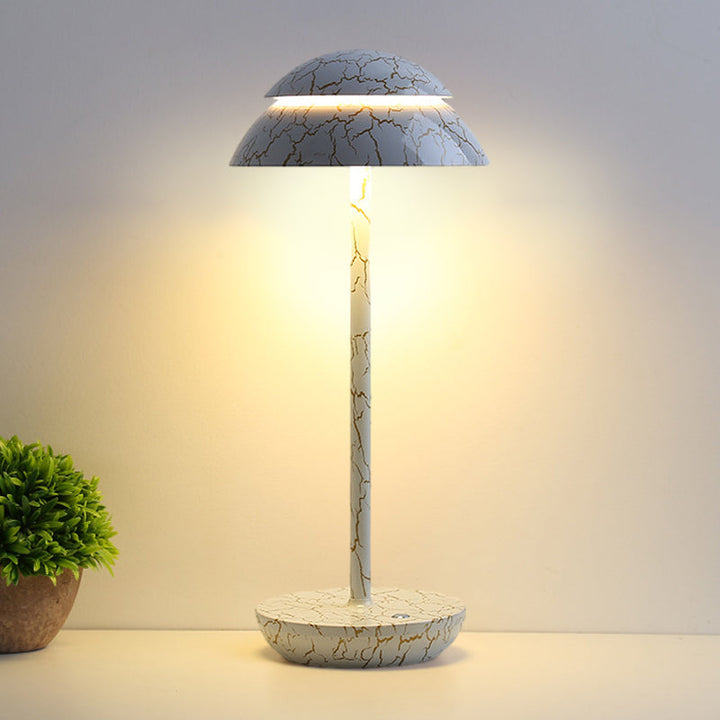 Wireless Rechargeable Table Lamp with LED Lighting – GlowBeam-Marble Pattern-State of Style