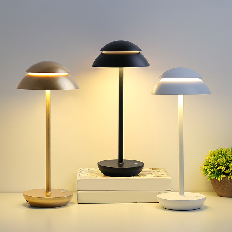 Wireless Rechargeable Table Lamp with LED Lighting – GlowBeam-White-State of Style