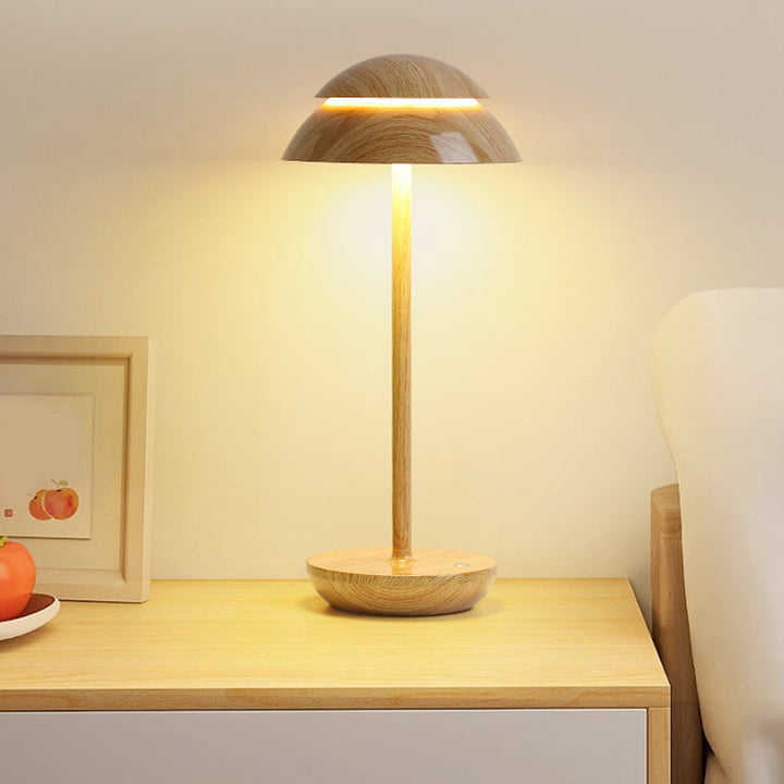Wireless Rechargeable Table Lamp with LED Lighting – GlowBeam-Wood-State of Style