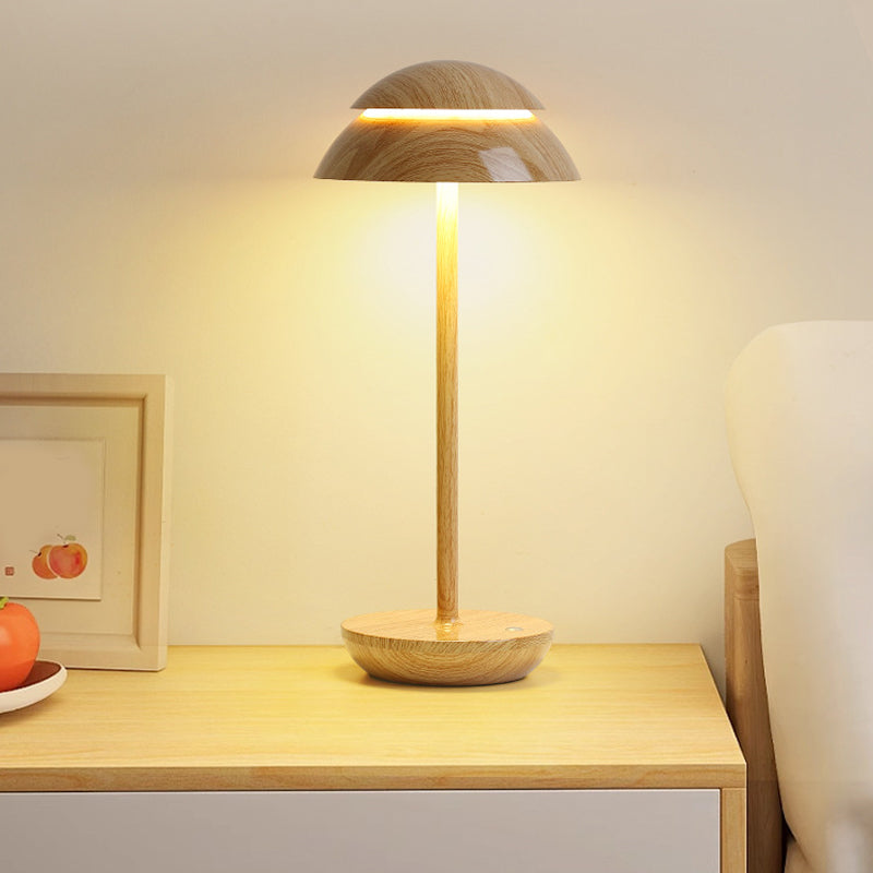 Wireless Rechargeable Table Lamp with LED Lighting – GlowBeam-Wood-State of Style
