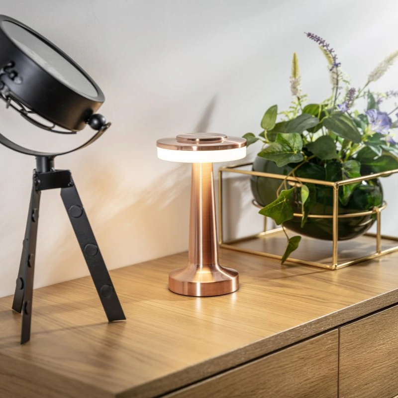 Wireless Retro Table Lamp - LumiBar-Gold-State of Style