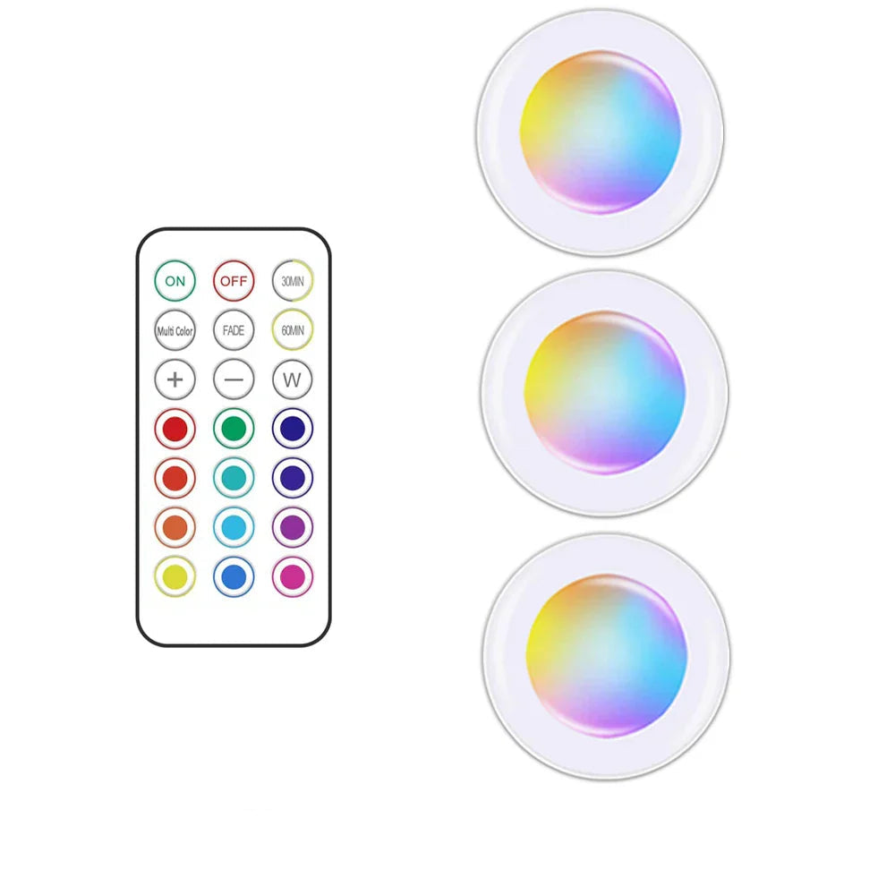 AA OUT OF STOCK Wireless RGB LED Under Cabinet Lighting - GlowyLed-3 lamps-State of Style