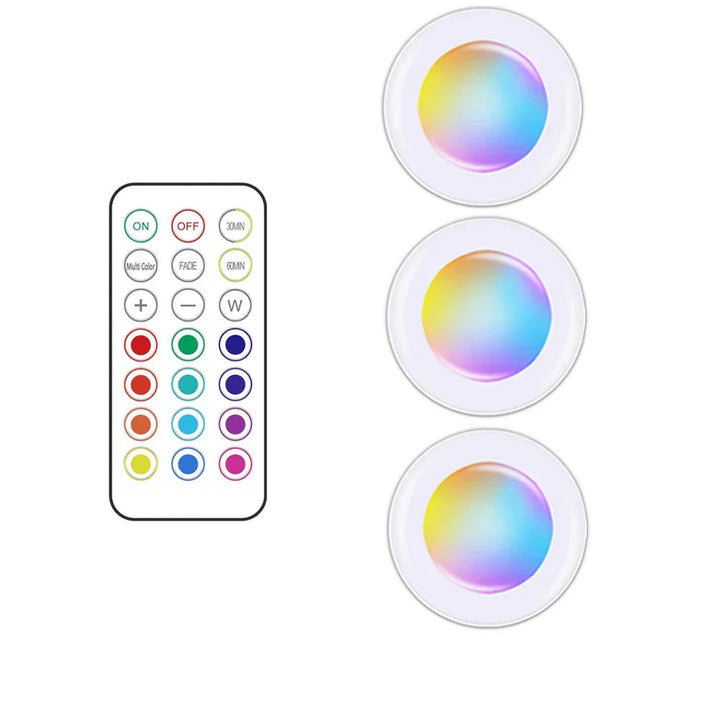 AA OUT OF STOCK Wireless RGB LED Under Cabinet Lighting - GlowyLed-3 lamps-State of Style