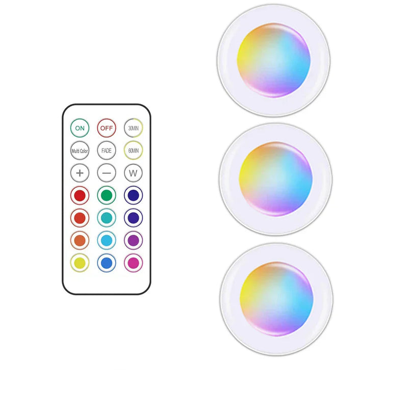 AA OUT OF STOCK Wireless RGB LED Under Cabinet Lighting - GlowyLed-3 lamps-State of Style