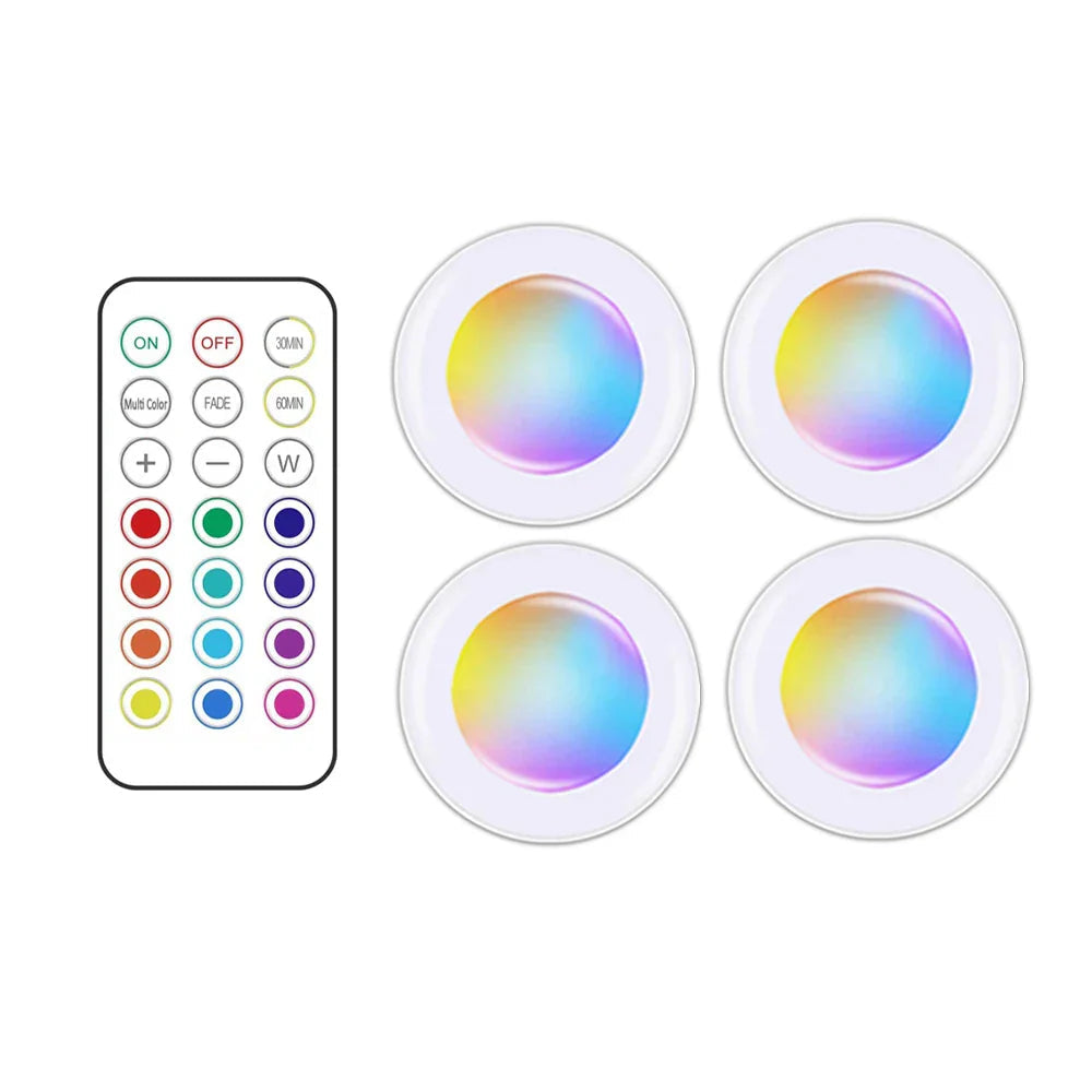 AA OUT OF STOCK Wireless RGB LED Under Cabinet Lighting - GlowyLed-4 lamps-State of Style