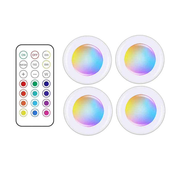 AA OUT OF STOCK Wireless RGB LED Under Cabinet Lighting - GlowyLed-4 lamps-State of Style