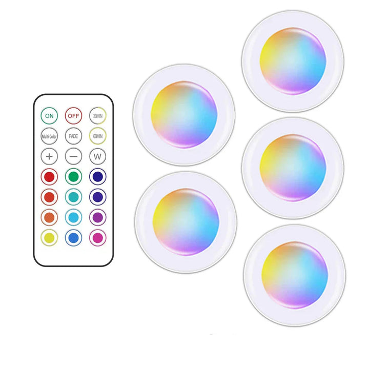 AA OUT OF STOCK Wireless RGB LED Under Cabinet Lighting - GlowyLed-5 Lamps-State of Style