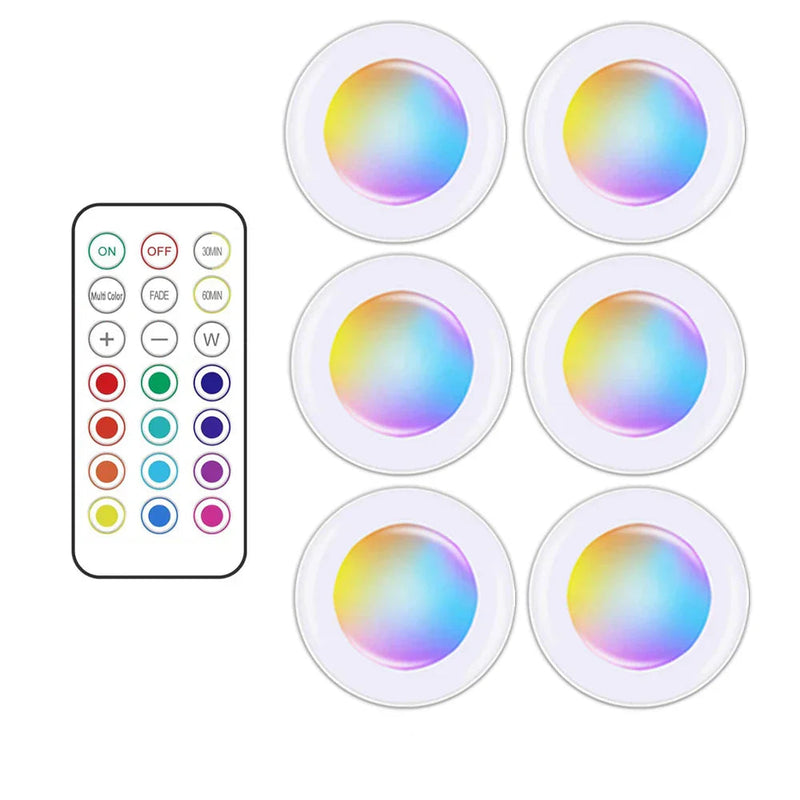 AA OUT OF STOCK Wireless RGB LED Under Cabinet Lighting - GlowyLed-6 lamps-State of Style