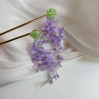Wisteria Cluster Earrings with Forest Theme - Aurelia-State of Style