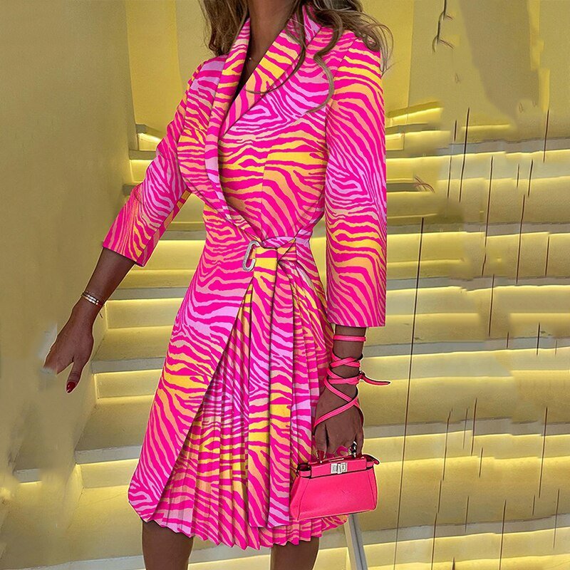 Trendy women's blazer dress – Aurelia in autumn style