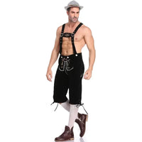 Wolfgang Bavarian Leather Shorts – Traditional Oktoberfest Costume-Brown-M-State of Style