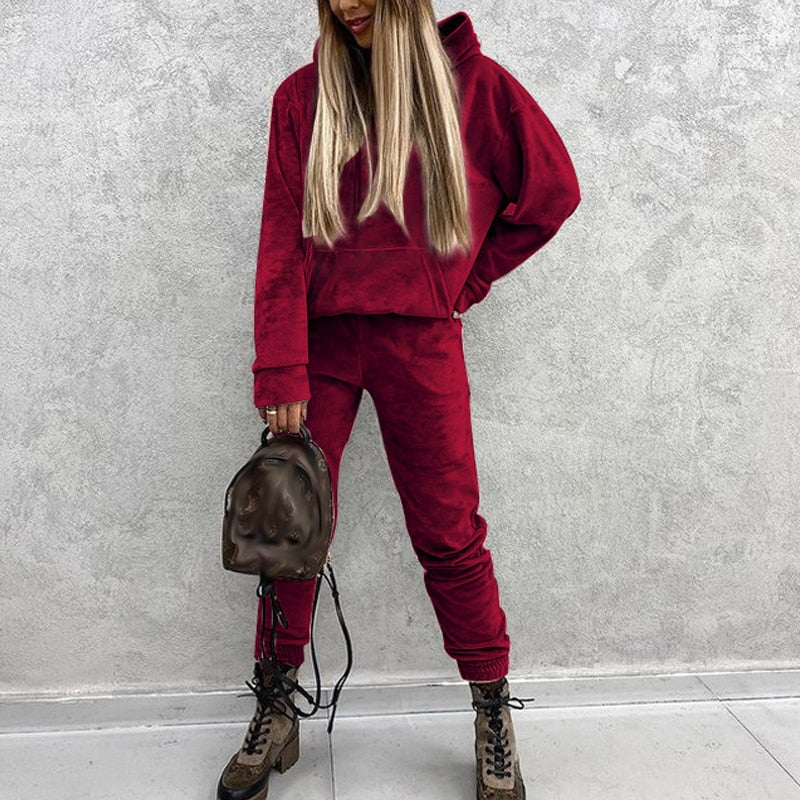Women's 2-Piece Tracksuit | Stylish Activewear Set-Red-S-State of Style