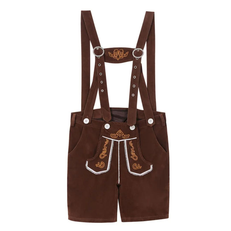 Women's Bavarian Lederhosen Antonette – Classic Oktoberfest Attire-Brown-S-State of Style