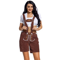 Women's Bavarian Lederhosen Antonette – Classic Oktoberfest Attire-Brown-S-State of Style
