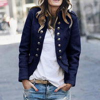 Women's Blazer in Luxe Style - Elise-Blue-S-State of Style
