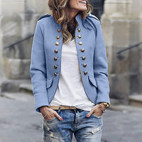 Women's Blazer in Luxe Style - Elise-Light Blue-S-State of Style