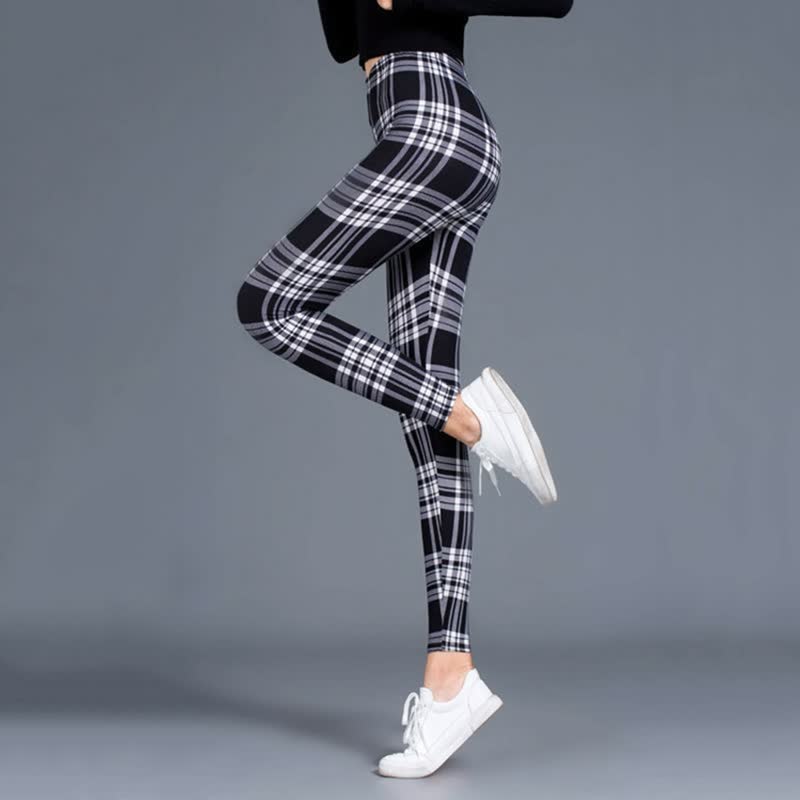 Women’s Capri Pants | Stylish, Lightweight & Comfortable-Black/White Flannel-S-State of Style