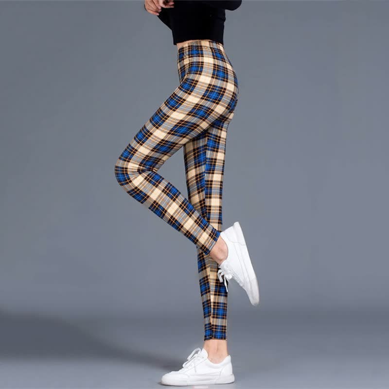 Women’s Capri Pants | Stylish, Lightweight & Comfortable-Blue Flannel-S-State of Style