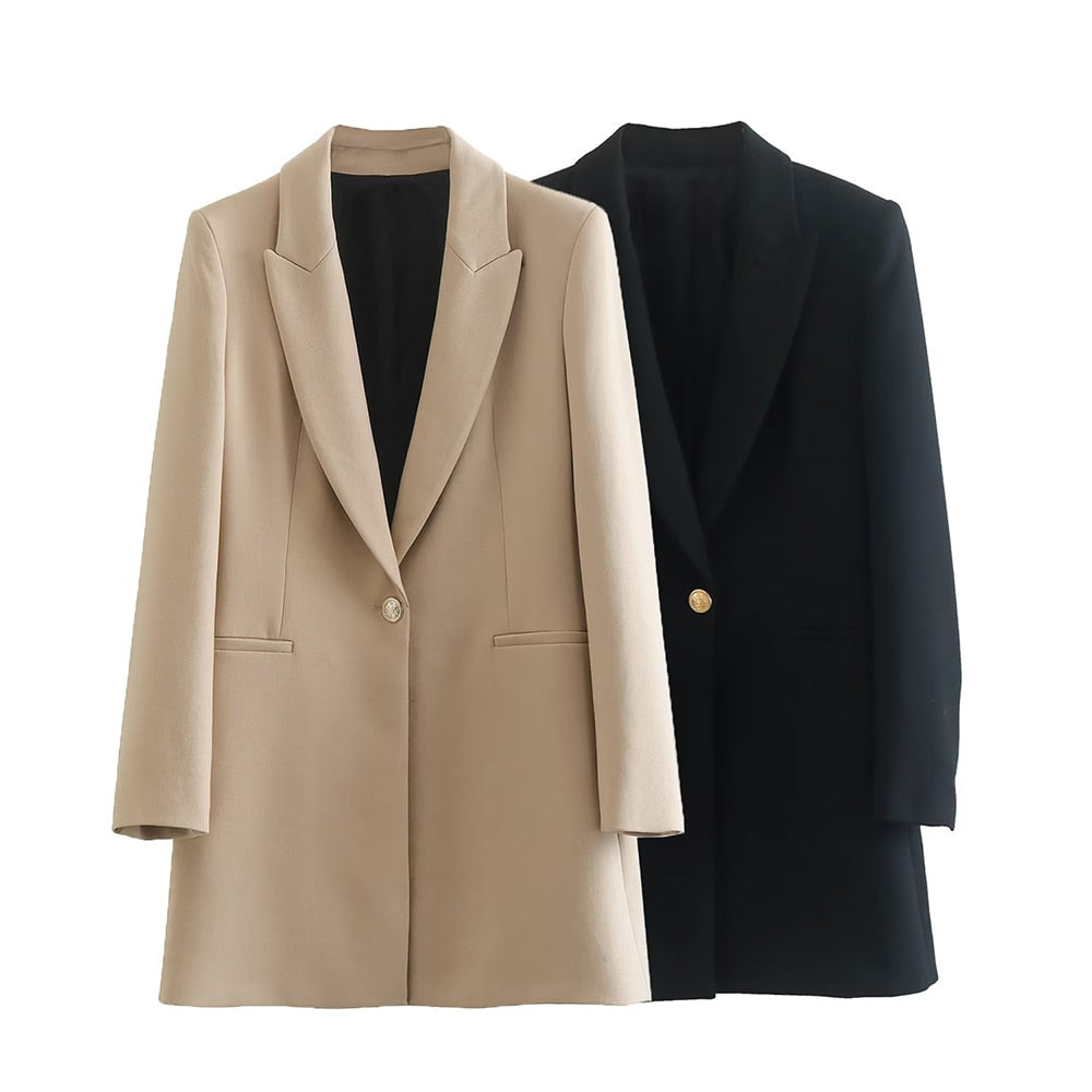 Women's Casual Blazer | Stylish & Comfortable-Khaki-XS-State of Style