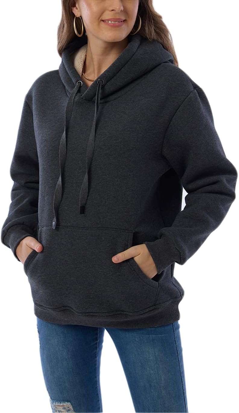 Women's Casual Fleece-Lined Hoodie – Lilly-Black-S-State of Style