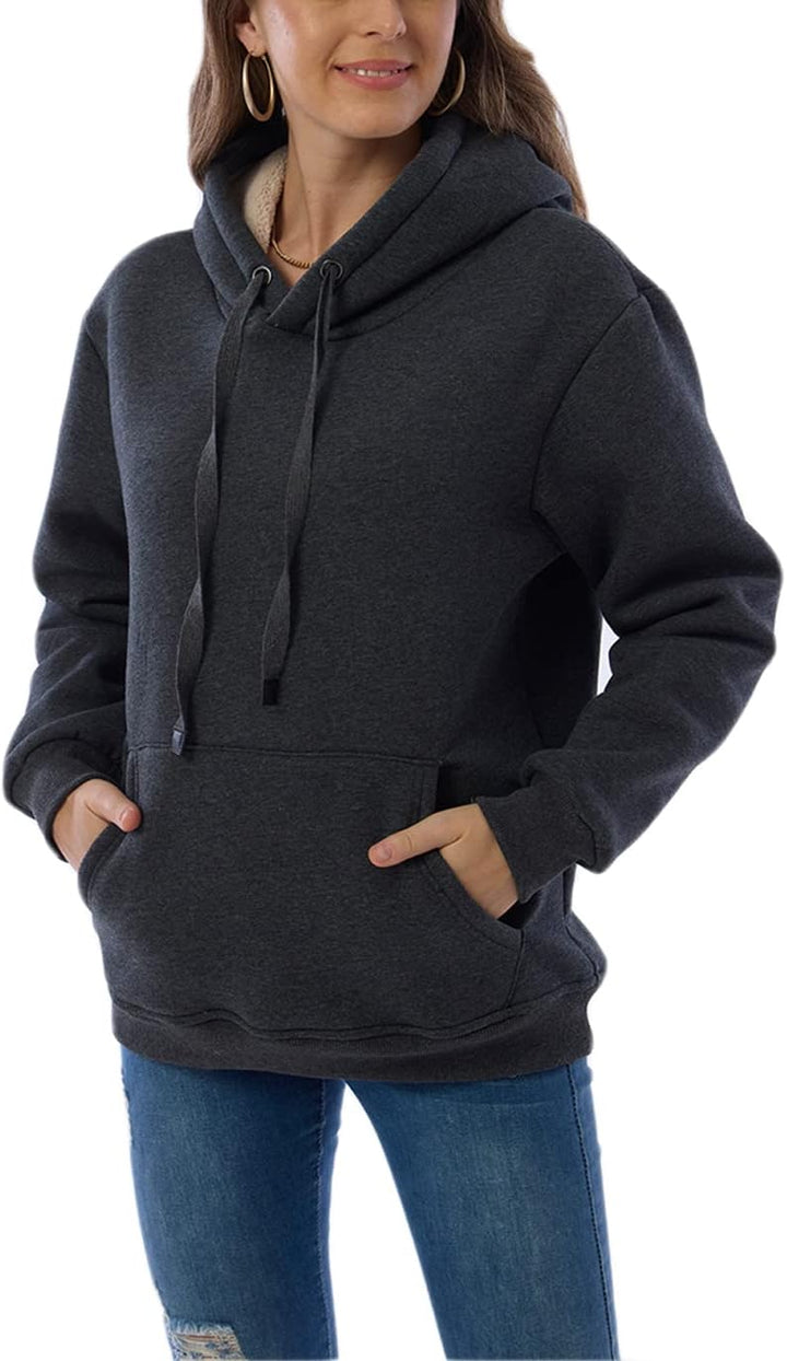Women's Casual Fleece-Lined Hoodie – Lilly-Black-S-State of Style