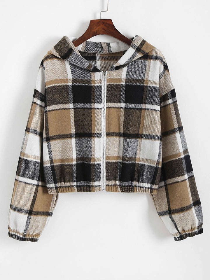Women's Cropped Jacket | Chic and Versatile-Brown-S-State of Style