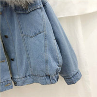 Women's Denim Winter Jacket | Stylish & Warm-Gray-S-State of Style