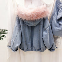 Women's Denim Winter Jacket | Stylish & Warm-Gray-S-State of Style