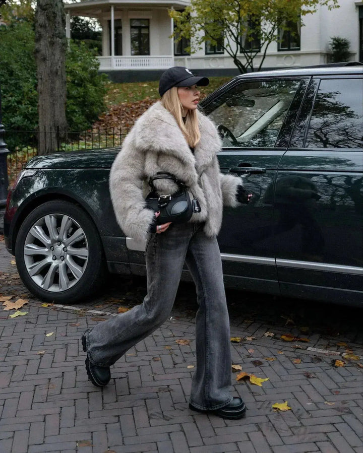 Women's Faux Fur Jacket - Olivia-XS-State of Style