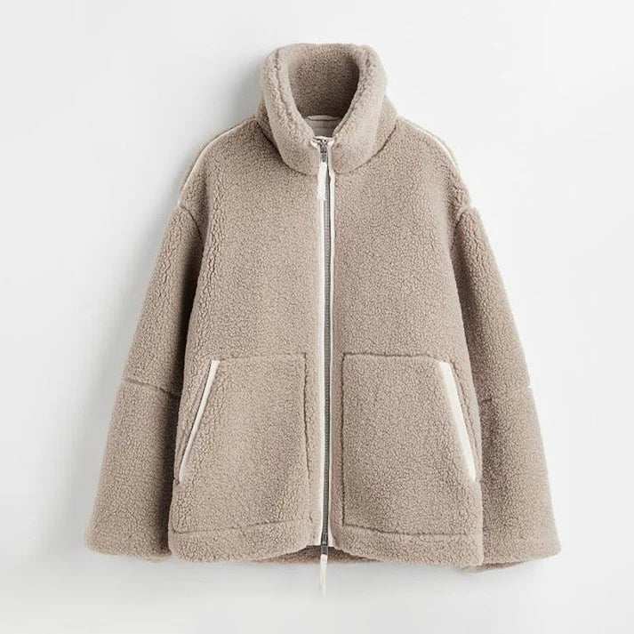 Women's Fleece Winter Jacket - Avalon-Khaki-XS-State of Style